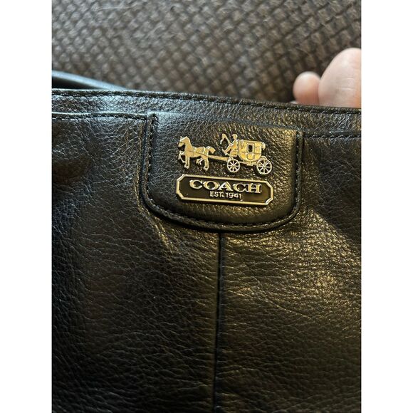 Coach Madison Kara Black Leather Handbag K1220-22262 - Picture 7 of 8
